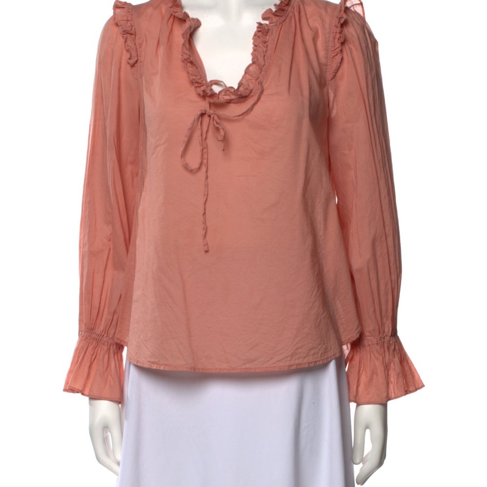 Alex Mill V-Neck Long Sleeve Blouse